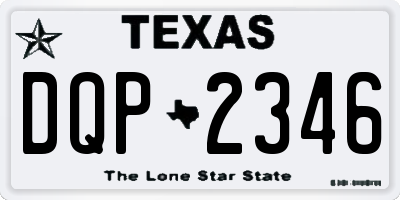 TX license plate DQP2346