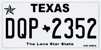 TX license plate DQP2352