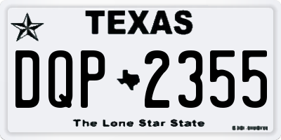 TX license plate DQP2355
