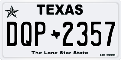 TX license plate DQP2357