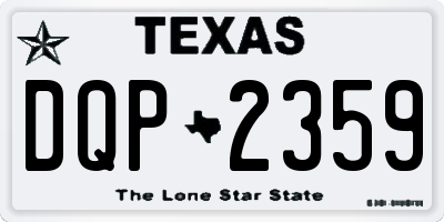 TX license plate DQP2359