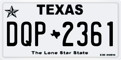TX license plate DQP2361