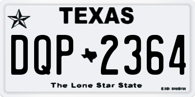 TX license plate DQP2364