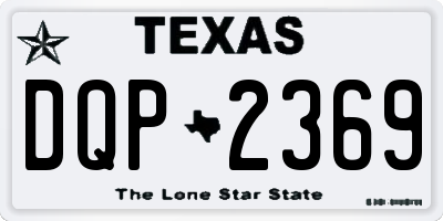 TX license plate DQP2369