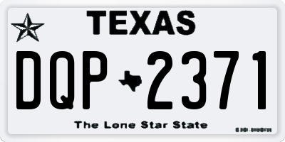 TX license plate DQP2371
