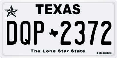 TX license plate DQP2372