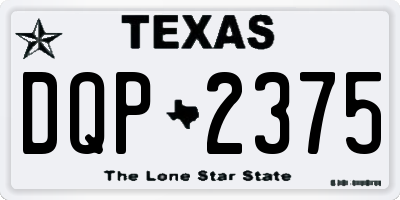 TX license plate DQP2375
