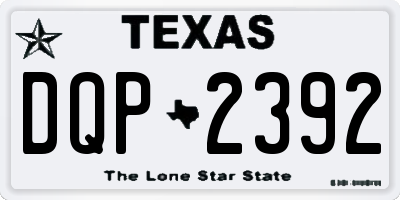 TX license plate DQP2392