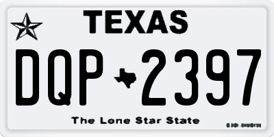 TX license plate DQP2397