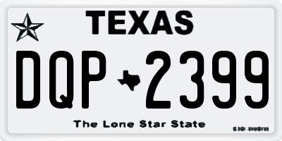 TX license plate DQP2399
