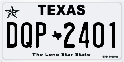 TX license plate DQP2401
