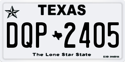 TX license plate DQP2405