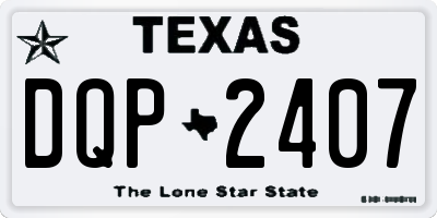 TX license plate DQP2407