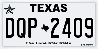 TX license plate DQP2409