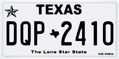 TX license plate DQP2410