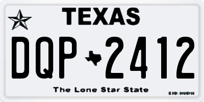 TX license plate DQP2412