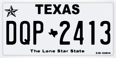 TX license plate DQP2413