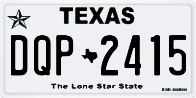 TX license plate DQP2415