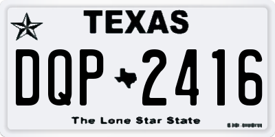 TX license plate DQP2416