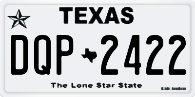 TX license plate DQP2422