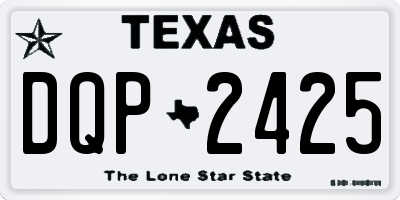 TX license plate DQP2425
