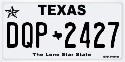 TX license plate DQP2427