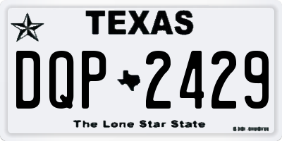 TX license plate DQP2429