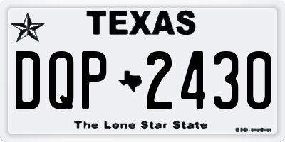 TX license plate DQP2430