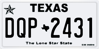 TX license plate DQP2431