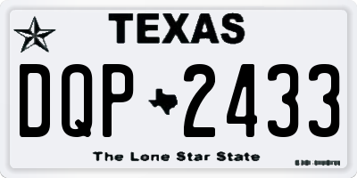 TX license plate DQP2433