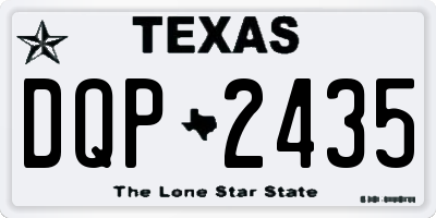 TX license plate DQP2435