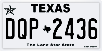 TX license plate DQP2436