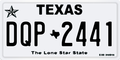 TX license plate DQP2441