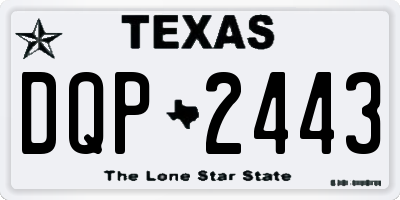 TX license plate DQP2443