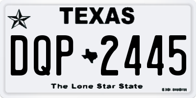 TX license plate DQP2445
