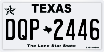 TX license plate DQP2446