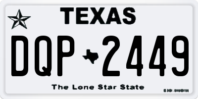 TX license plate DQP2449