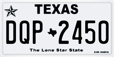 TX license plate DQP2450