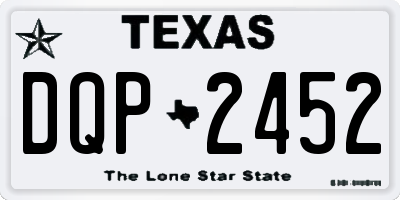 TX license plate DQP2452