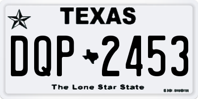 TX license plate DQP2453