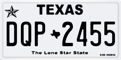 TX license plate DQP2455