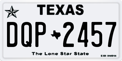 TX license plate DQP2457