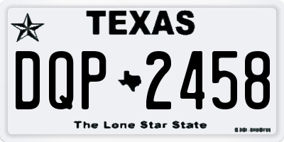 TX license plate DQP2458