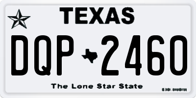 TX license plate DQP2460
