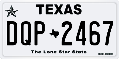TX license plate DQP2467