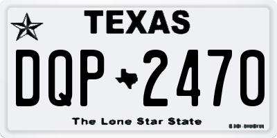 TX license plate DQP2470