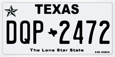 TX license plate DQP2472