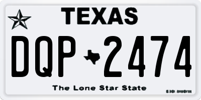 TX license plate DQP2474