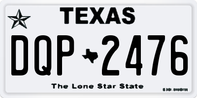 TX license plate DQP2476