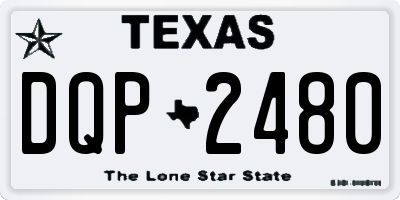 TX license plate DQP2480